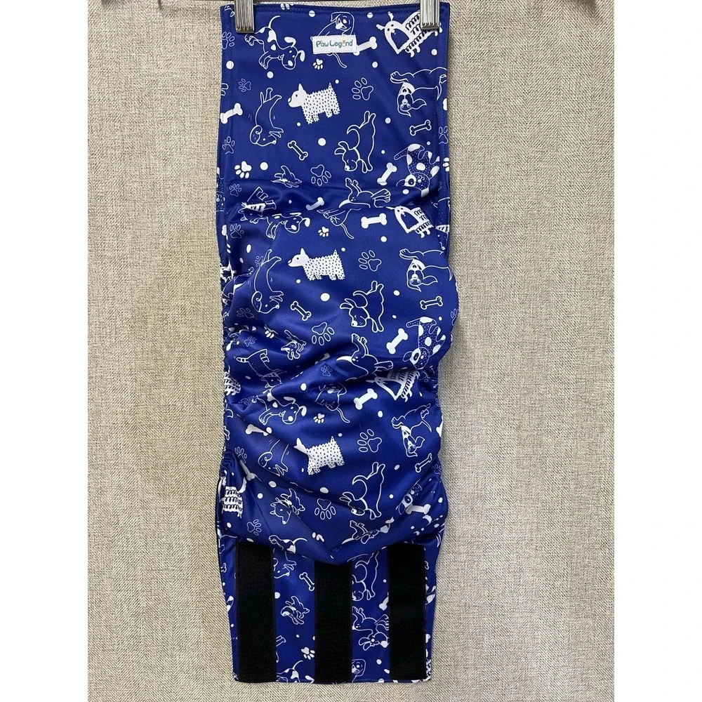 Paw Legend Reusable Male Dog Belly Band Diaper‎ XL Blue Dog Print Wrap Washable